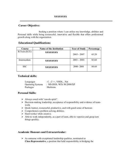 What is the best format for resume? Online Fresher Resume format | williamson-ga.us