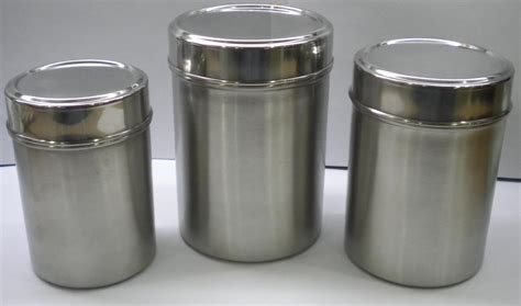 varun stainless steel kitchen storage steel container 3 pcs set