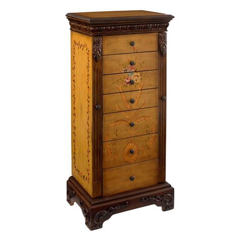 Powell Antique Parchment Masterpiece Jewelry Armoire Jewelry Armoire