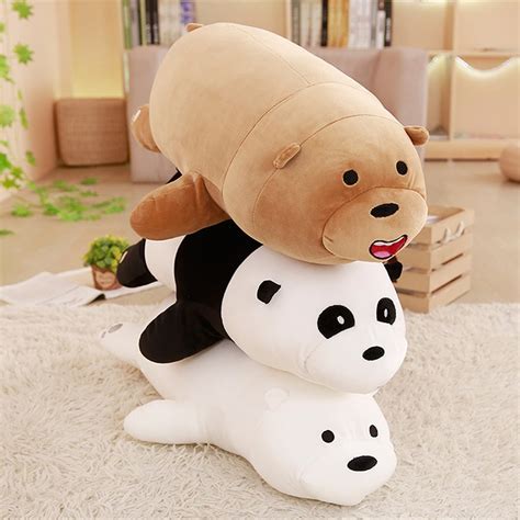 Lovely Lying Bear Panda Plush Pillow Toys Soft Stuffed Back Cushion