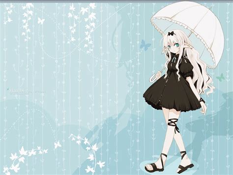 Wallpaper Ilustrasi Gadis Anime Payung Gambar Kartun Karakter