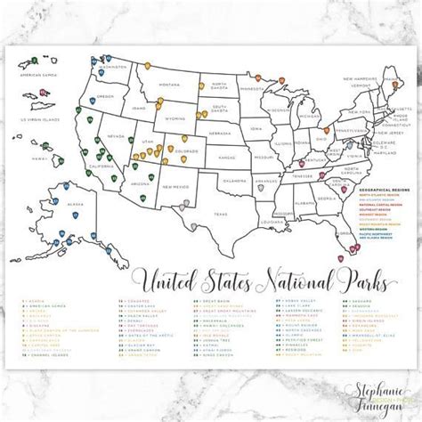 Us National Parks Printable Map Google Search National Parks Map National Parks Us