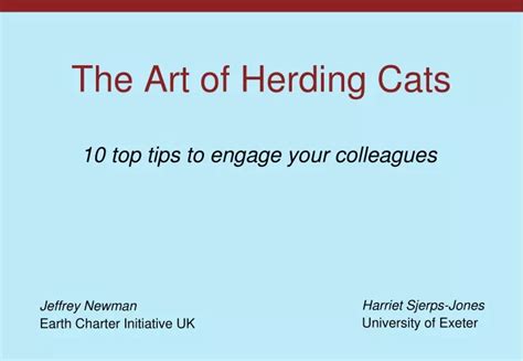 Ppt The Art Of Herding Cats Powerpoint Presentation Free Download