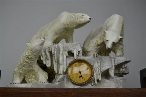 Anton Puchegger Polar Bear Sculpture Early 20th Century Retro Station