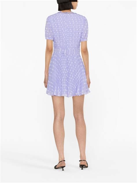 Self Portrait Pleated Polka Dot Minidress Farfetch