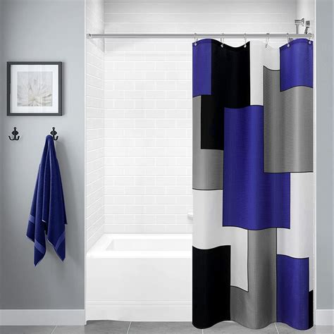 Small Stall Shower Curtain Shower Curtain 36 X 72 Navy Blue Half Size
