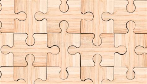 Complete Wooden Jigsaw Puzzle Pieces Pattern Textured Wood Puzzle