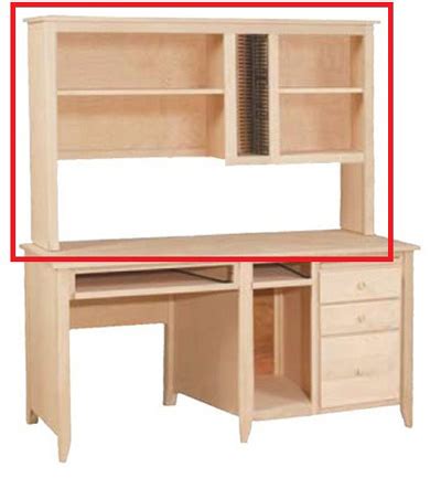 Completely assembled fine crafted furniture. UNFINISHED OFFICE HUTCH: Unfinished Furniture