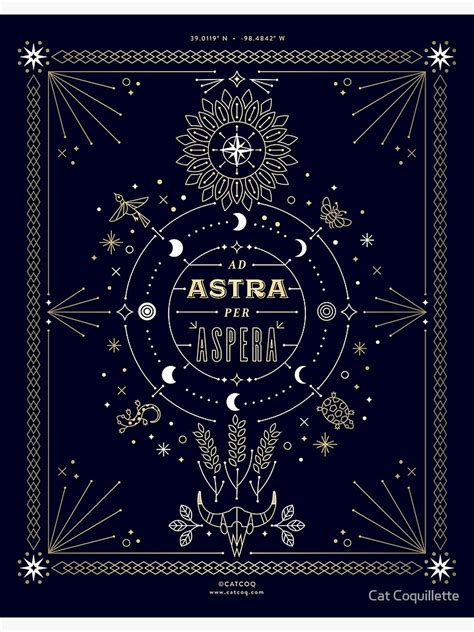 Ad Astra Per Aspera Metal Print For Sale By Catcoq Redbubble