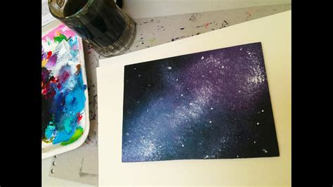 Galaxy Painting Pintura De Una Galaxia Youtube