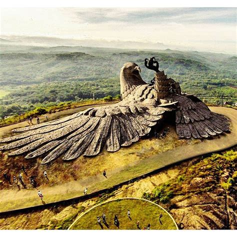 The Worlds Largest Bird Sculpture Is In Jatayu Nature Park In South