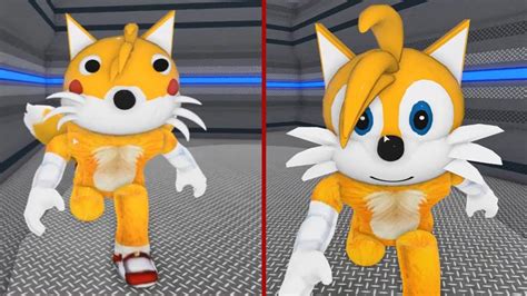 Roblox Old Tails Vs New Tails Jumpscare Roblox Piggy Fangame Youtube