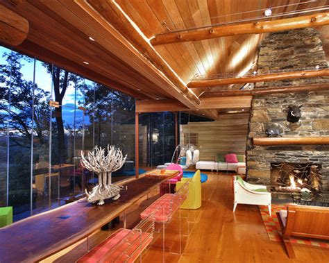 Log Cabin Style Meets Ethnic And Modern Interior Design