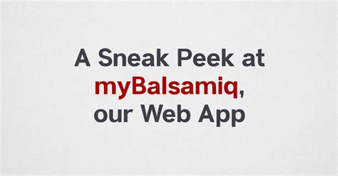 A Sneak Peek At Mybalsamiq Our Web App Balsamiq Company News Balsamiq