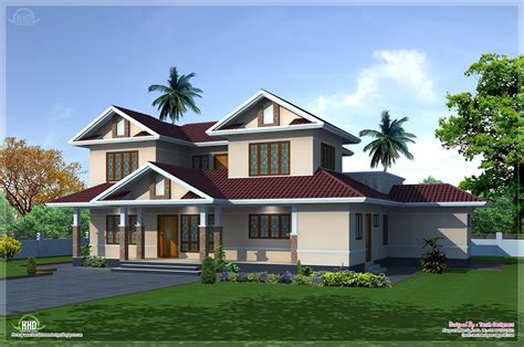 2400 Sqfeet Villa Exterior And Floor Plan Home Kerala Plans