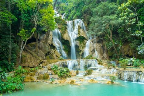 Premium Photo Kuang Si Waterfalls Luang Prabang Laos