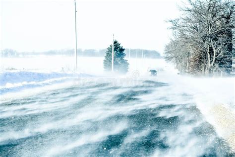 Drifting Snow Rural Road Stock Photos Free And Royalty Free Stock