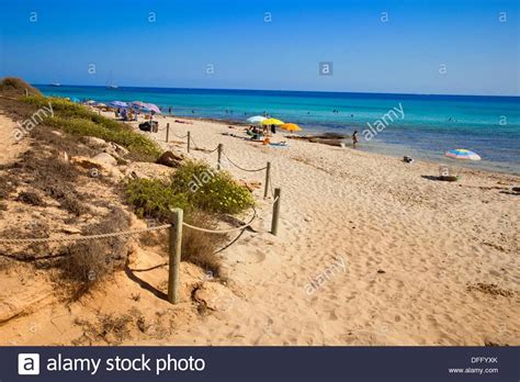 Migjorn Beach Formentera Balearic Islands Spain Stock