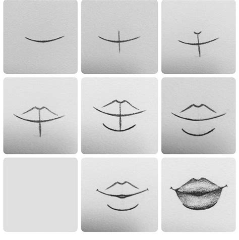 Como Dibujar Bocas De Forma Profesional 💋 Paso A Paso Cara Menggambar Cara Menggambar Bibir