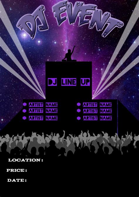 Dj Event Poster Template Postermywall