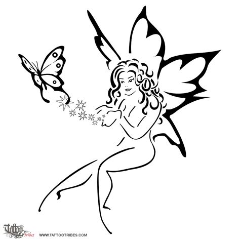 Tattoo Of Fairy With Butterfly Joy And Freedom Tattoo