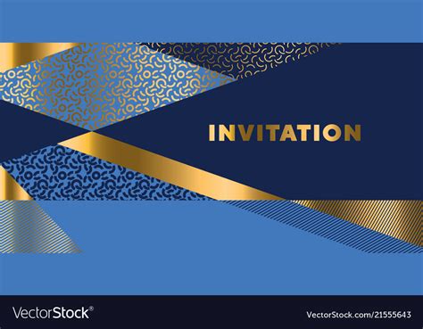 Gold And Sea Blue Stripes Design Element Vector Image