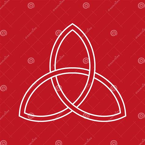 Celtic Trinity Knot Celtic Trinity Knot Symbol On A Red Background