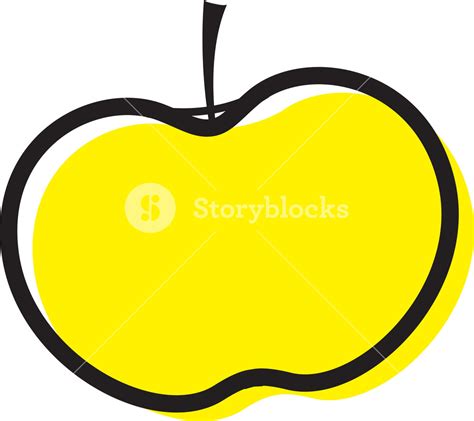 Yellow Apple Clipart Royalty Free Stock Image Storyblocks