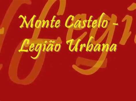 Monte Castelo - Legião Urbana - YouTube | Legião urbana, Monte castelo ...