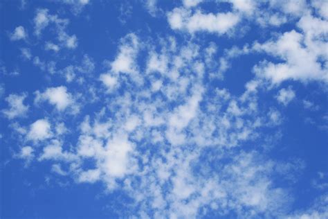 Blue Sky With White Cloud Patches Free Stock Photo Public Domain Pictures