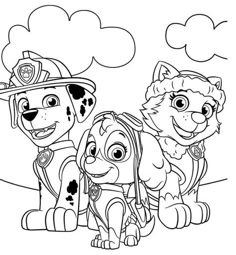 dibujos de patrulla canina 5 para colorear para colorear pintar e imprimir dibujos online