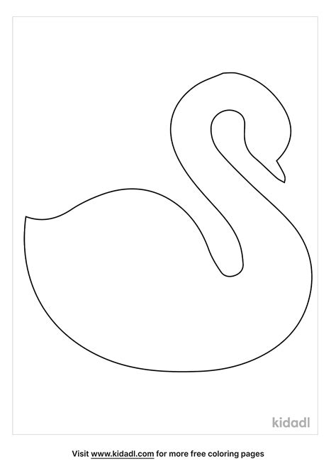 Swan Outline Coloring Page Free Birds Coloring Page Kidadl