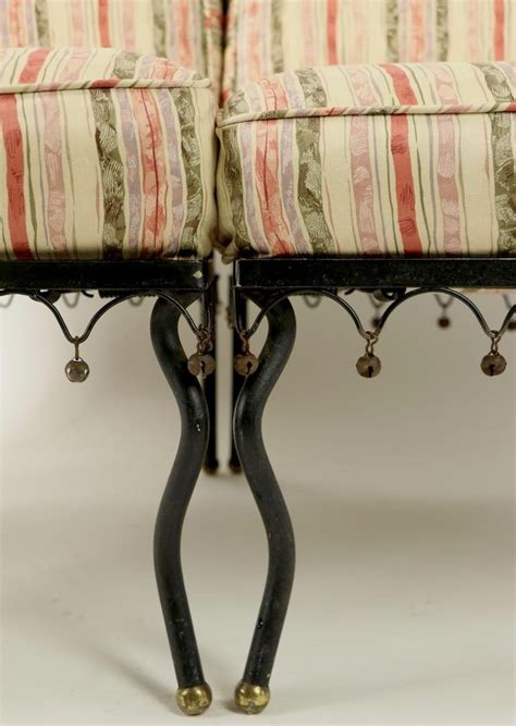 Wrought iron has fought wars, built kingdoms, and provided the structures to everlasting historical landmarks. Wrought Iron Settee after Salterini For Sale at 1stdibs