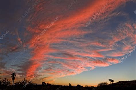 Cirrus Clouds At Sunset Stock Image C0448288 Science Photo Library