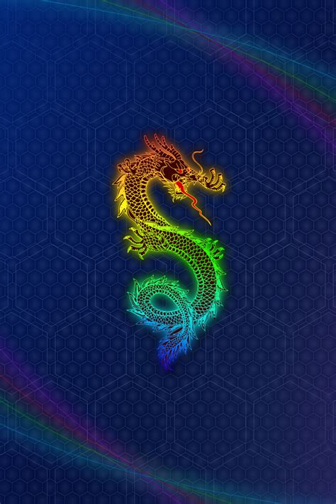 640x960 Rainbow Dragon 5k Iphone 4 Iphone 4s Hd 4k Wallpapers Images