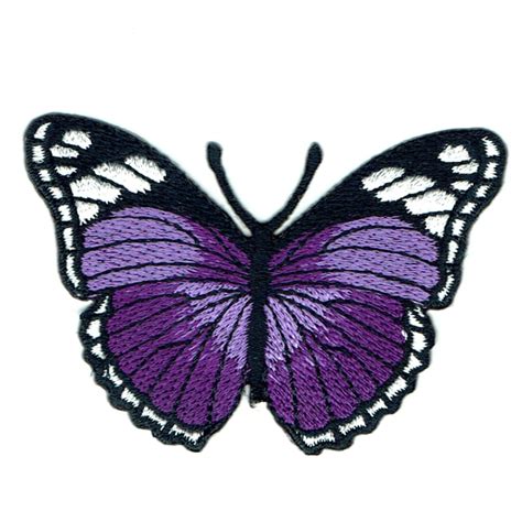 Monarch Butterfly Purple Iron On Patches