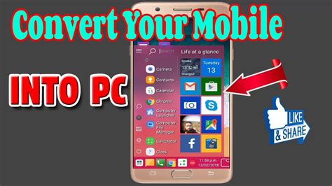 Convert Your Mobile Into Pc Best App 2018 Youtube