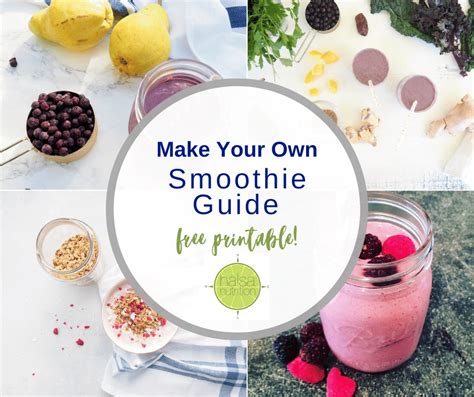 Make Your Own Smoothie Guide Hälsa Nutrition