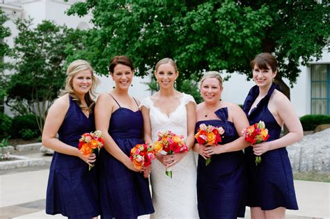Navy Bridesmaids Dresses Elizabeth Anne Designs The Wedding Blog