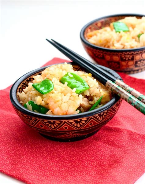 Chinese Style Chicken And Shrimp Fried Rice Use Gf Soy Sauce