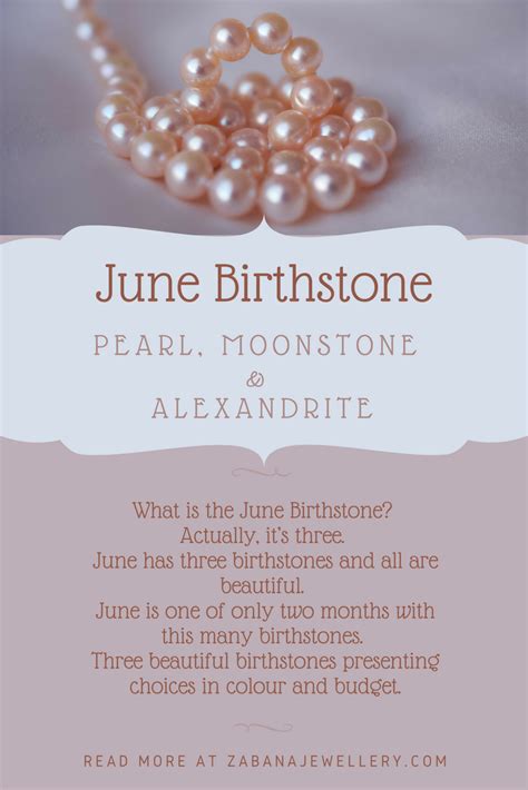 June Birthstones Pearl Moonstone Alexandrite Whats Your Favourite