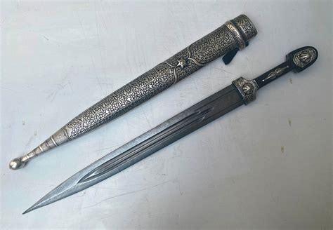 Caucasian Georgian Dagger Kindjal Sword With Vintage Blade Etsy
