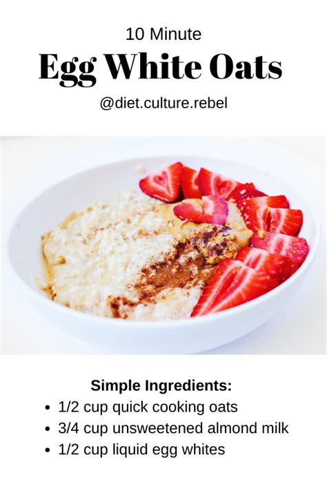 Egg White Oats • Diet Culture Rebel