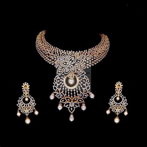 Choose from an eclectic collection of indian necklaces incl. Diamond Necklace - 7 stone pressure setting diamond set ...