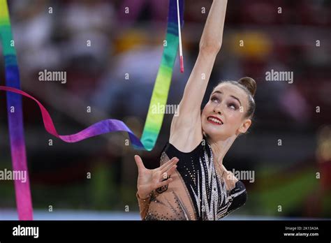 Varfolomeev Darja Ger Ribbon During Rhythmic Gymnastics World Championship 2022 Day2