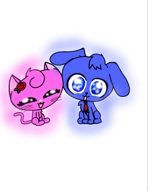 I Drew A Pink Cat And Blue Dog Fan Art It Kinda Sucks Ngl But Pls Don