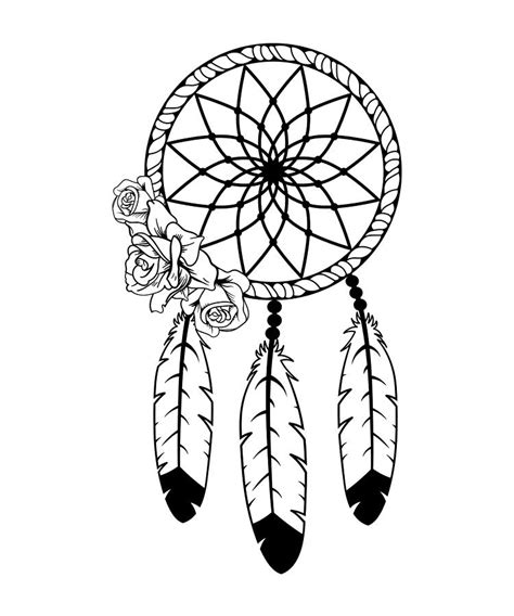 Dream Catcher With Black And White Feathers Digital Art By Norman W