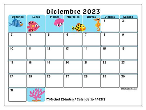 Calendario Diciembre De 2023 Para Imprimir “442ds” Michel Zbinden Bo