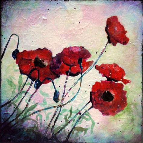 Abstract Poppy Painting Beginner Acrylic Painting Project Abstract