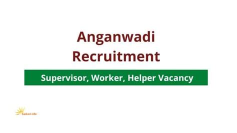 anganwadi recruitment 2022 2023 online apply sarkari info